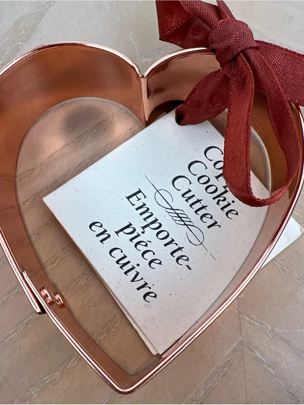 Copper Leaf and Heart Cookie Cutters - Set of 3